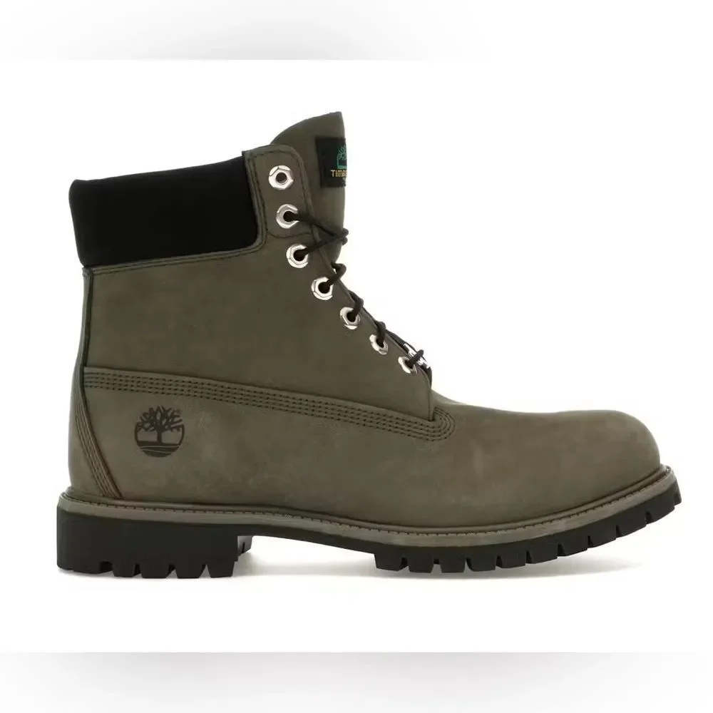 Timberland Classic Premium 6 Inch Boot Dark Green Nubuck 8.5